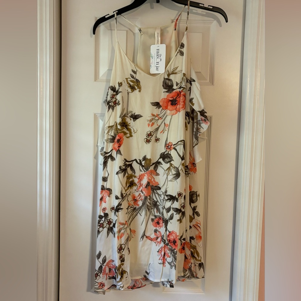 New with tags - Floral Cold Shoulder Dress - size small